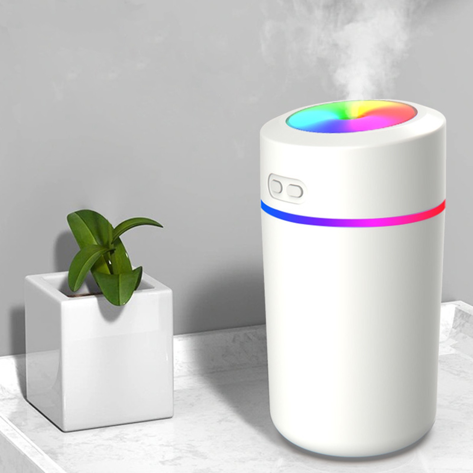 Large Humidifiers for home Smart Warm and Cool Mist Air Humidifier for whole house Colorful Humidifier Desktop, Car Air Humidifier, Household Silent Spray Moisturizing Small USB